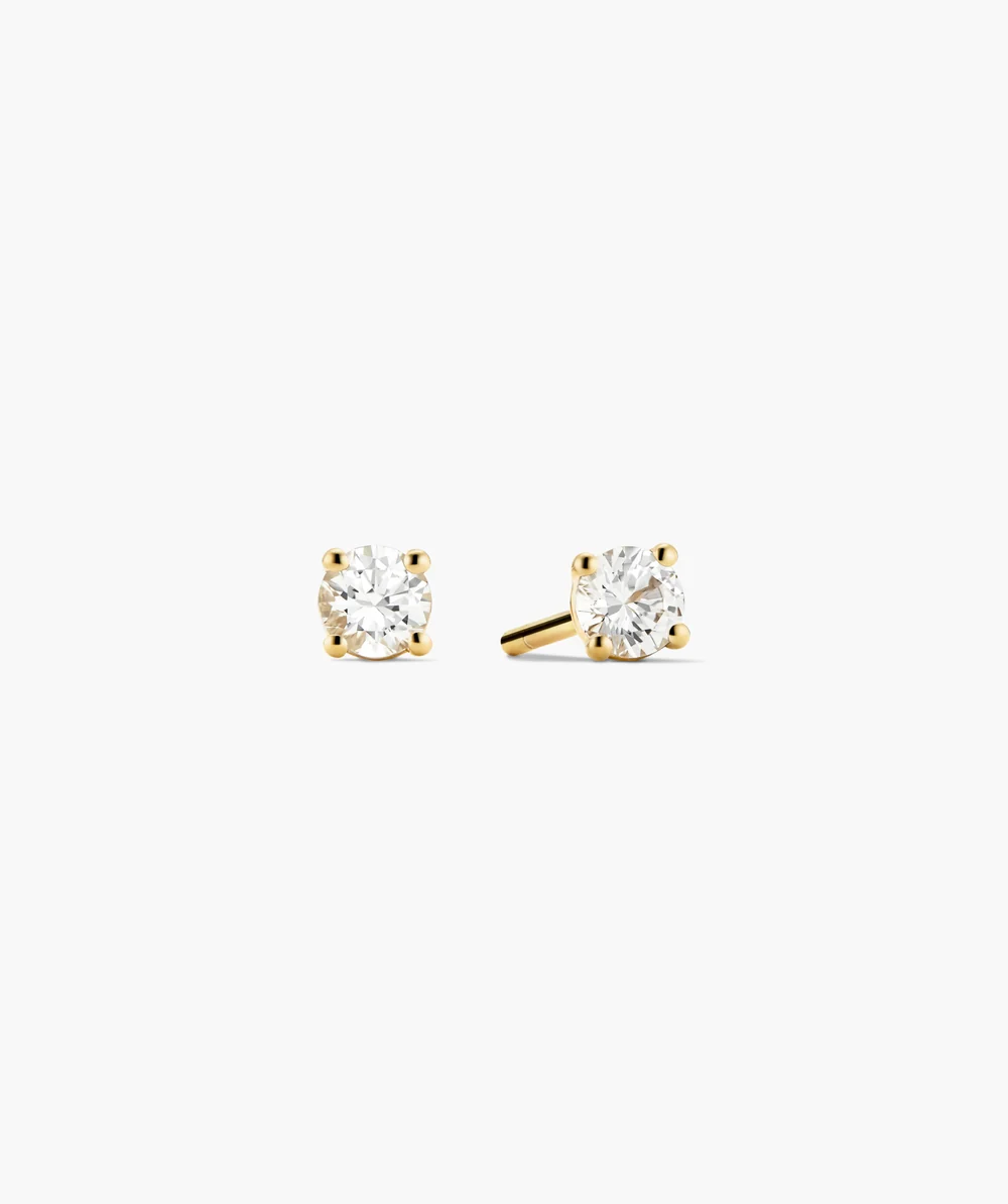 Round Lab Grown Sapphire Studs